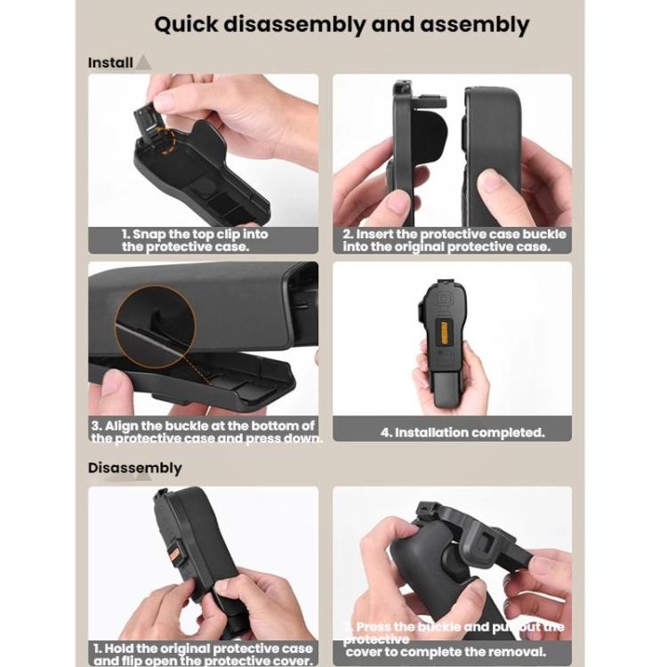 For DJI OSMO POCKET 3 BRDRC Body Screen Lens Protective Cover(Black) - Case & Bags by BRDRC | Online Shopping UK | buy2fix