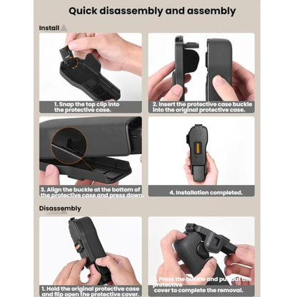 For DJI OSMO POCKET 3 BRDRC Body Screen Lens Protective Cover(Black) - Case & Bags by BRDRC | Online Shopping UK | buy2fix