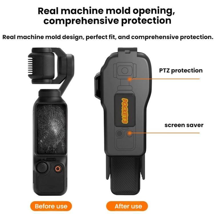 For DJI OSMO POCKET 3 BRDRC Body Screen Lens Protective Cover(Black) - Case & Bags by BRDRC | Online Shopping UK | buy2fix