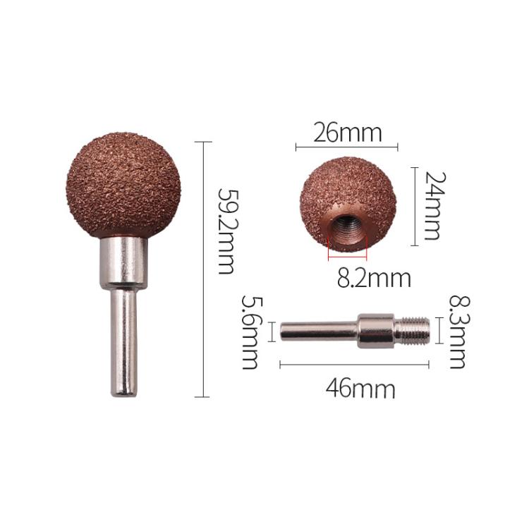 Tire Grinding Head Repair Tool, Specification: 25mm Lollipop Solid Ball - Tire Repair & Installation Tools by buy2fix | Online Shopping UK | buy2fix