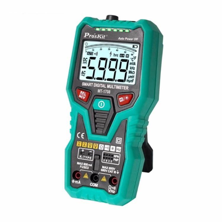 ProsKit MT-1708-C Multifunctional Burn-Proof 3 5/6 Intelligent Digital Multimeter Electrician Auto Ranging Universal Meter - Digital Multimeter by ProsKit | Online Shopping UK | buy2fix