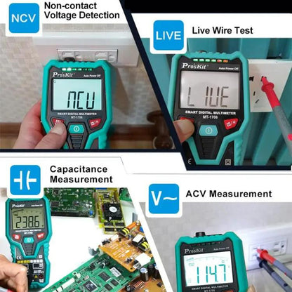 ProsKit MT-1708-C Multifunctional Burn-Proof 3 5/6 Intelligent Digital Multimeter Electrician Auto Ranging Universal Meter - Digital Multimeter by ProsKit | Online Shopping UK | buy2fix