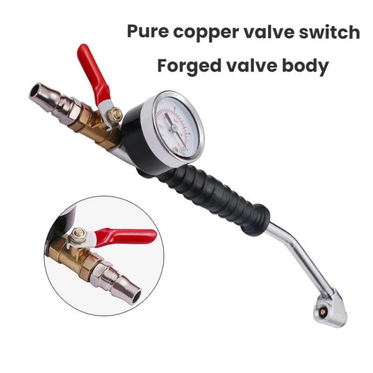 Truck Tire Extended Quick-Inflation Rod With Tire Pressure Gauge(Elbow) - Inflatable Pump by buy2fix | Online Shopping UK | buy2fix