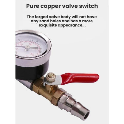 Truck Tire Extended Quick-Inflation Rod With Tire Pressure Gauge(Elbow) - Inflatable Pump by buy2fix | Online Shopping UK | buy2fix