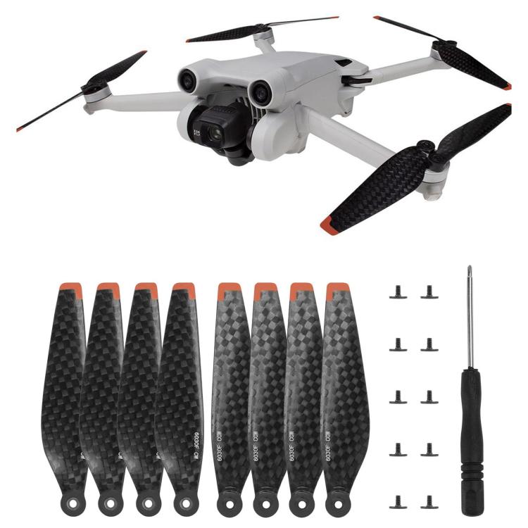 For DJI Mini 3 Pro/4 Pro 6030F Carbon Fiber Noise-reducing Propellers, Specification: 8pcs - DIY Propeller by buy2fix | Online Shopping UK | buy2fix