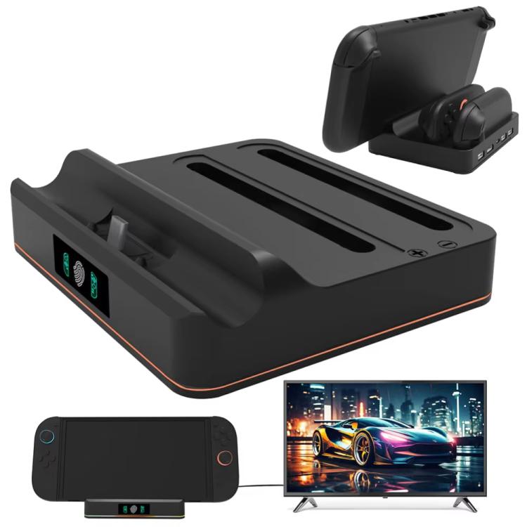 For Nintendo Switch 2 Console Controller KJH Charging Dock Station With 1080P 60Hz HDMI Output(Black) - Charger & Power by KJH | Online Shopping UK | buy2fix