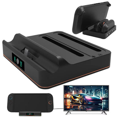 For Nintendo Switch 2 Console Controller KJH Charging Dock Station With 1080P 60Hz HDMI Output(Black) - Charger & Power by KJH | Online Shopping UK | buy2fix