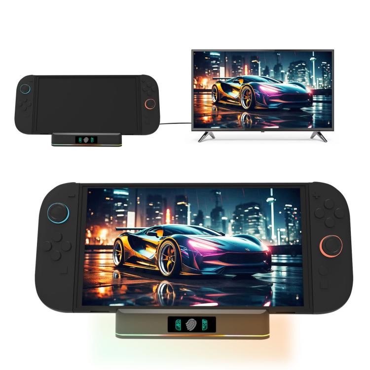 For Nintendo Switch 2 Console Controller KJH Charging Dock Station With 1080P 60Hz HDMI Output(Black) - Charger & Power by KJH | Online Shopping UK | buy2fix