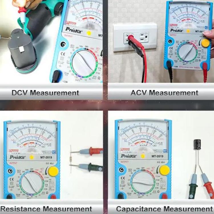 ProsKit MT-2019 Analog Multimeter 24 Range Mechanical High Precision Universal Meter - Digital Multimeter by ProsKit | Online Shopping UK | buy2fix