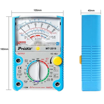 ProsKit MT-2019 Analog Multimeter 24 Range Mechanical High Precision Universal Meter - Digital Multimeter by ProsKit | Online Shopping UK | buy2fix