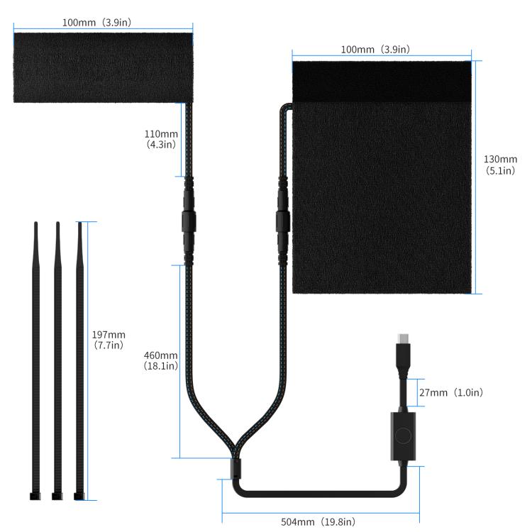 1pair Waterproof Heated Motorcycle Grips With Five-gear Adjustment(Black) - Grips by buy2fix | Online Shopping UK | buy2fix