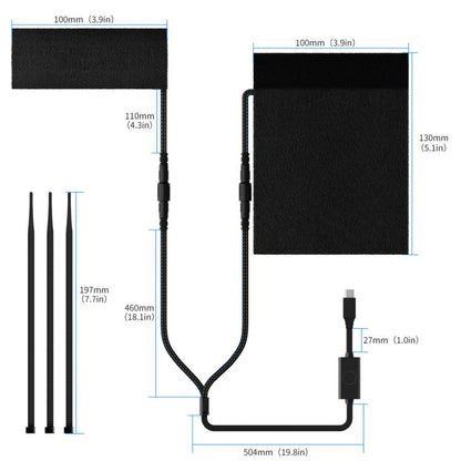 1pair Waterproof Heated Motorcycle Grips With Five-gear Adjustment(Black) - Grips by buy2fix | Online Shopping UK | buy2fix
