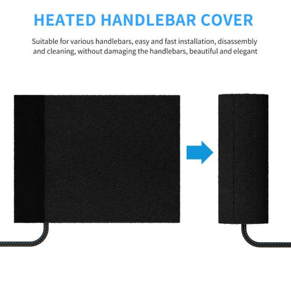 1pair Waterproof Heated Motorcycle Grips With Five-gear Adjustment(Black) - Grips by buy2fix | Online Shopping UK | buy2fix