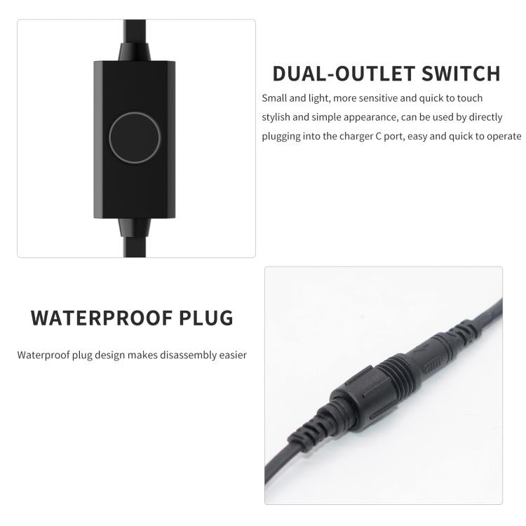 1pair Waterproof Heated Motorcycle Grips With Five-gear Adjustment(Black) - Grips by buy2fix | Online Shopping UK | buy2fix