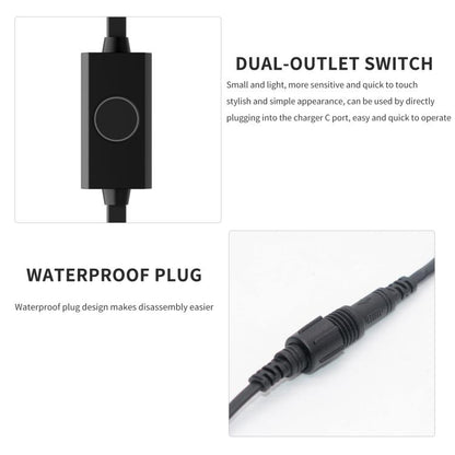 1pair Waterproof Heated Motorcycle Grips With Five-gear Adjustment(Black) - Grips by buy2fix | Online Shopping UK | buy2fix