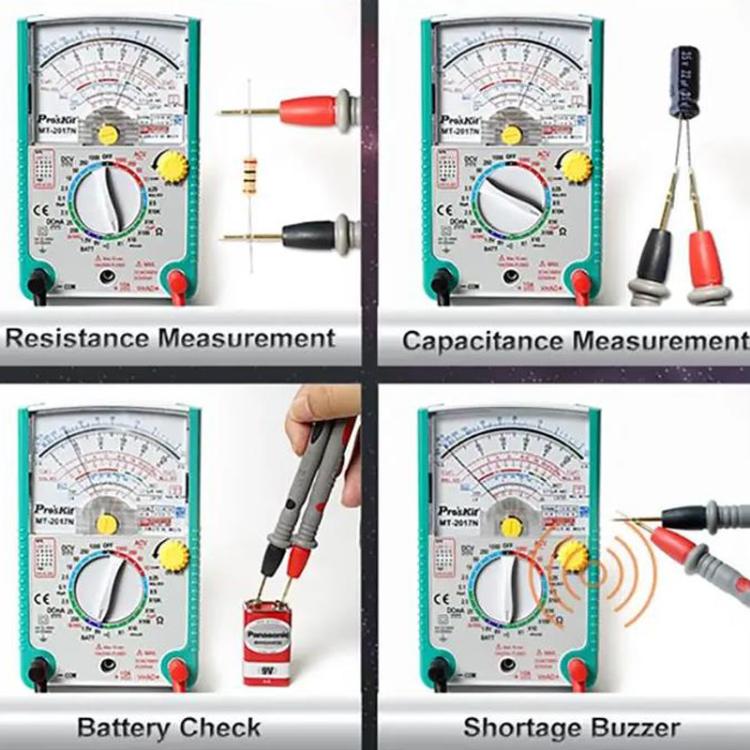 ProsKit MT-2017N Analog Multimeter 26 Range Misoperation-Proof Burn-Proof Electrical Meter - Current & Voltage Tester by ProsKit | Online Shopping UK | buy2fix