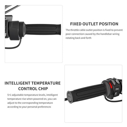 WUPP Integrated ACC Line Motorcycle 6-speed Memory Electric Heating Throttle Handle(Rubber) - Grips by WUPP | Online Shopping UK | buy2fix