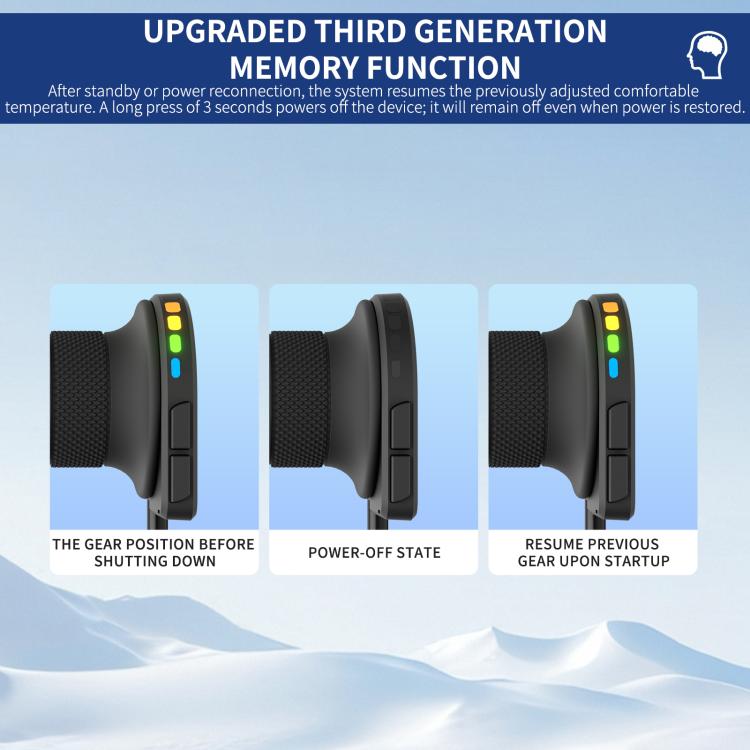 WUPP Rainbow Light Heated Motorcycle Handlebar Grips With Memory Function(Dual Switch/Right Hand 25mm) - Grips by WUPP | Online Shopping UK | buy2fix