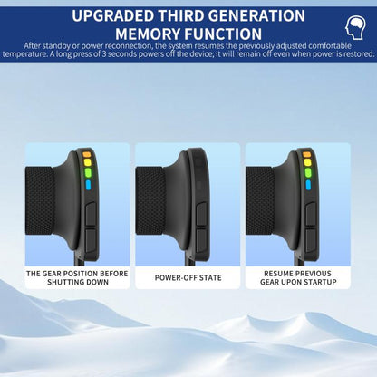 WUPP Rainbow Light Heated Motorcycle Handlebar Grips With Memory Function(Dual Switch/Right Hand 25mm) - Grips by WUPP | Online Shopping UK | buy2fix