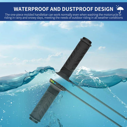 WUPP Rainbow Light Heated Motorcycle Handlebar Grips With Memory Function(Dual Switch/Right Hand 25mm) - Grips by WUPP | Online Shopping UK | buy2fix