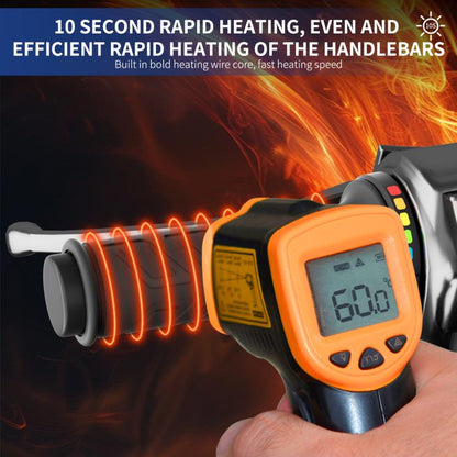 WUPP Rainbow Light Heated Motorcycle Handlebar Grips With Memory Function(Dual Switch/Right Hand 25mm) - Grips by WUPP | Online Shopping UK | buy2fix