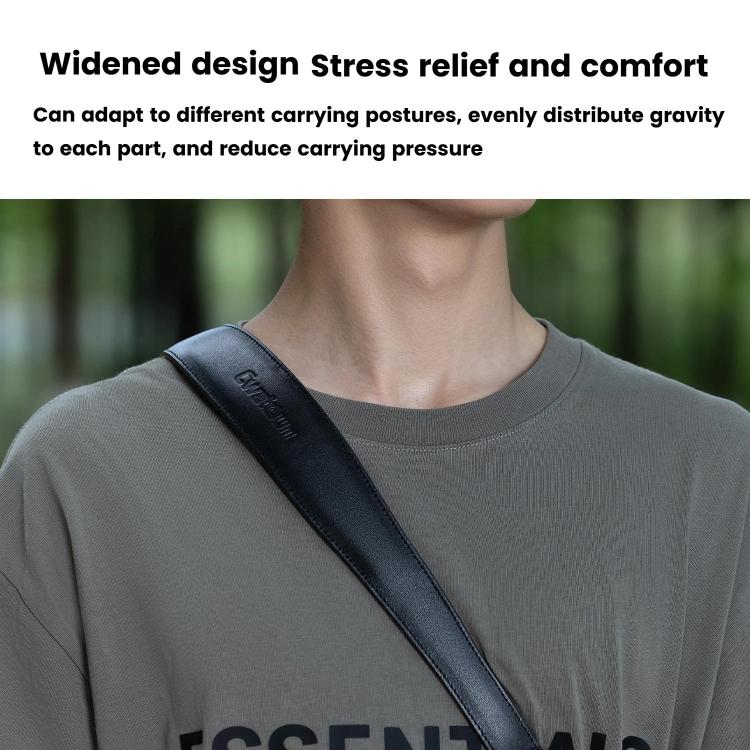 Cwatcun D222 Medium Comfortable DSLR Camera Universal Shoulder Strap Leather Quick Release Strap(Black) - Camera Strap by Cwatcun | Online Shopping UK | buy2fix