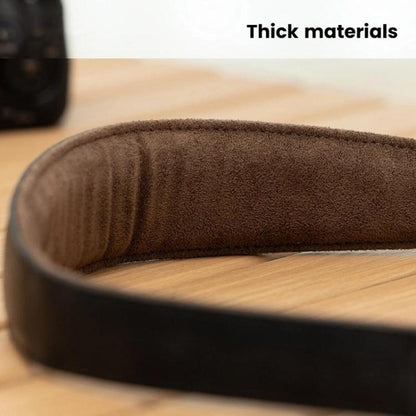 Cwatcun D222 Medium Comfortable DSLR Camera Universal Shoulder Strap Leather Quick Release Strap(Black) - Camera Strap by Cwatcun | Online Shopping UK | buy2fix