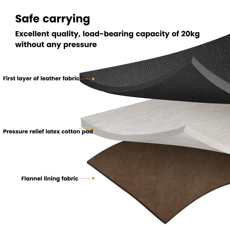 Cwatcun D222 Medium Comfortable DSLR Camera Universal Shoulder Strap Leather Quick Release Strap(Black) - Camera Strap by Cwatcun | Online Shopping UK | buy2fix