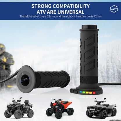 Rainbow Light ATV Heated Handlebars With Memory Function(Dual Switch/Right Hand 25mm) - Grips by buy2fix | Online Shopping UK | buy2fix