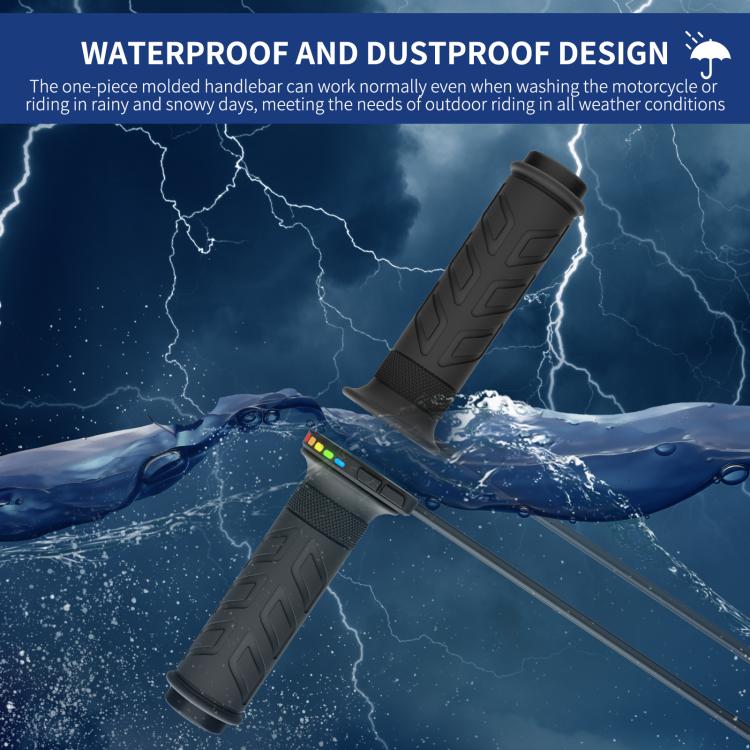 Rainbow Light ATV Heated Handlebars With Memory Function(Dual Switch/Right Hand 25mm) - Grips by buy2fix | Online Shopping UK | buy2fix