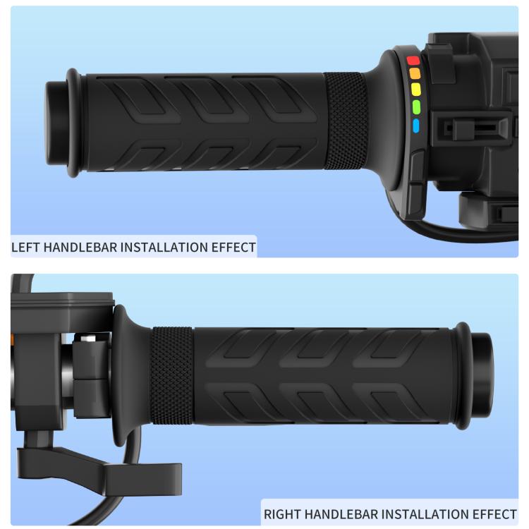Rainbow Light ATV Heated Handlebars With Memory Function(Dual Switch/Right Hand 25mm) - Grips by buy2fix | Online Shopping UK | buy2fix