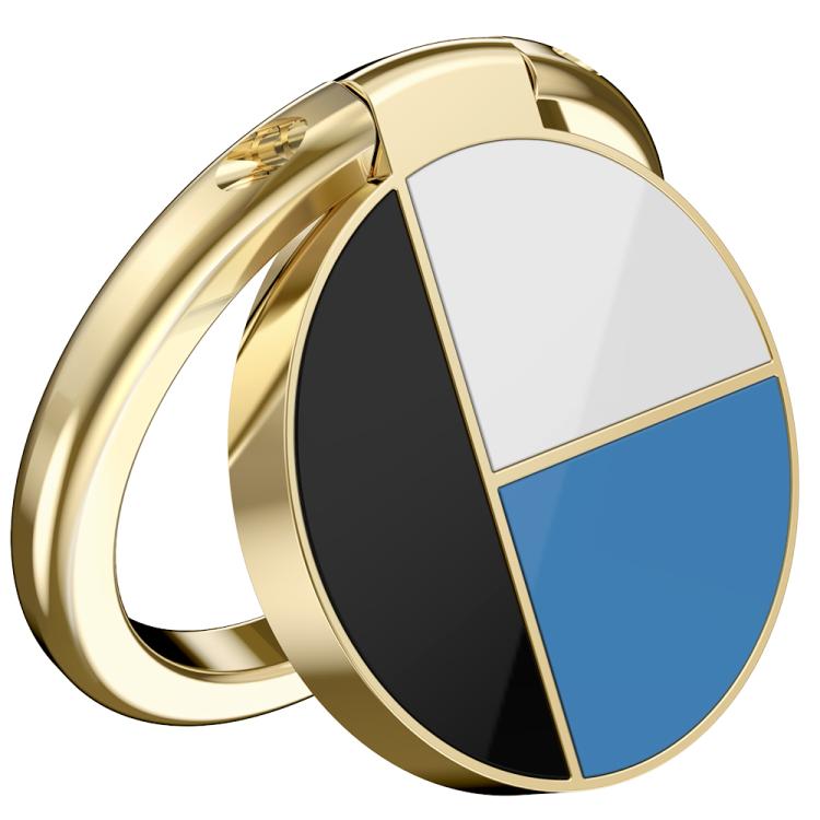 AhaStyle ST12 Metal Ring Clip Phone Stand Aluminum Alloy Adhesive Mount(Black White Blue) - Ring Holder by AhaStyle | Online Shopping UK | buy2fix
