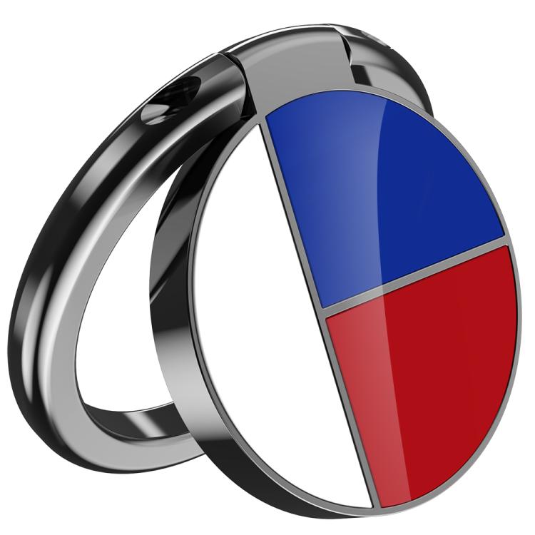 AhaStyle ST12 Metal Ring Clip Phone Stand Aluminum Alloy Adhesive Mount(Red White Blue) - Ring Holder by AhaStyle | Online Shopping UK | buy2fix