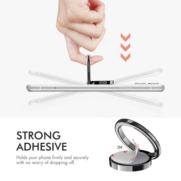 AhaStyle ST12 Metal Ring Clip Phone Stand Aluminum Alloy Adhesive Mount(Red White Blue) - Ring Holder by AhaStyle | Online Shopping UK | buy2fix