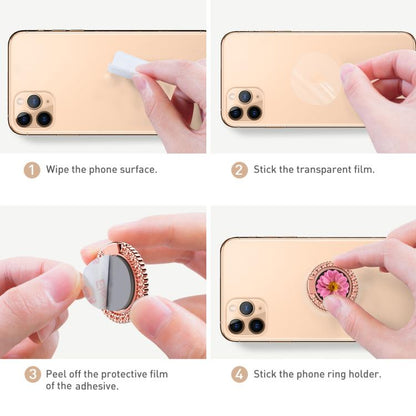 AhaStyle ST11 Aluminum Alloy Ring Buckle Phone Holder Foldable Hands-Free Stand(Rose Gold) - Ring Holder by AhaStyle | Online Shopping UK | buy2fix