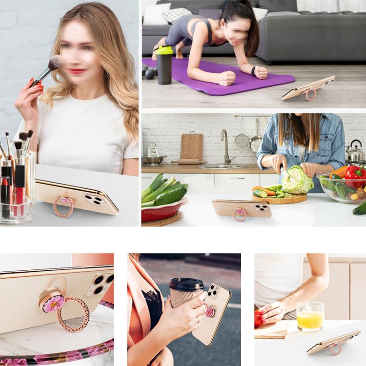 AhaStyle ST11 Aluminum Alloy Ring Buckle Phone Holder Foldable Hands-Free Stand(Gold) - Ring Holder by AhaStyle | Online Shopping UK | buy2fix