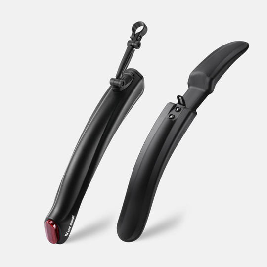 WEST BIKING Quick-Release Mountain Bike Fenders Set Reflective Front & Rear Mudguards for MTB(Black)