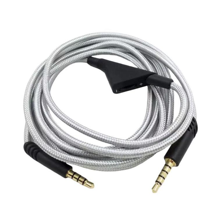 For Logitech Astro A10 / A40 / A30 Gaming Headset Cable Braided Audio Cable, Style: Gray Tuning - Headset Accessories by buy2fix | Online Shopping UK | buy2fix