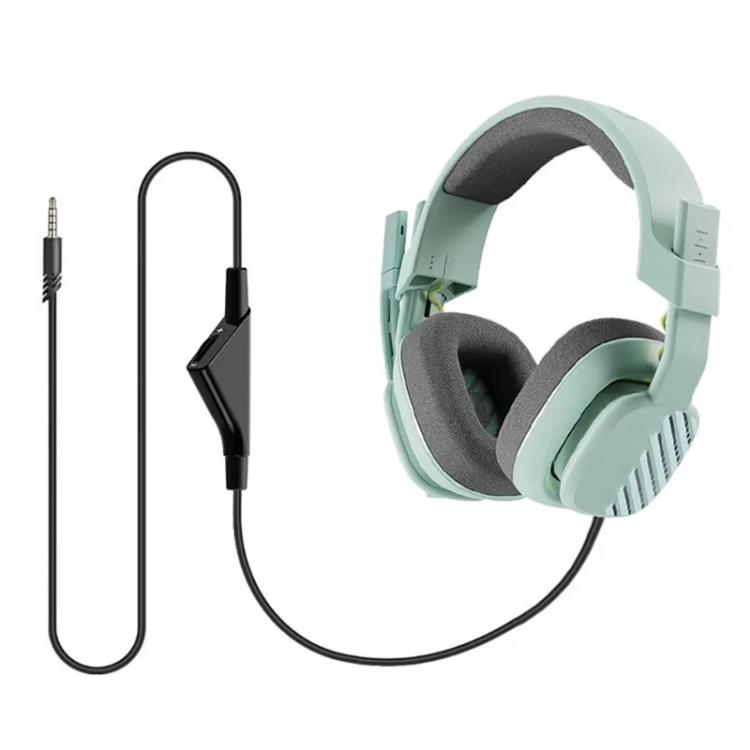 For Logitech Astro A10 / A40 / A30 Gaming Headset Cable Braided Audio Cable, Style: Gray Black Button - Headset Accessories by buy2fix | Online Shopping UK | buy2fix