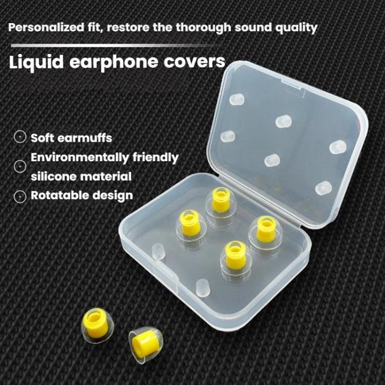 6pcs /Box Food Grade Liquid Silicone Ear Tips HIFI Earphones Earbuds(Transparent Blue) - Anti-dust & Ear Caps by buy2fix | Online Shopping UK | buy2fix