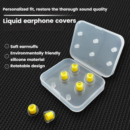 6pcs /Box Food Grade Liquid Silicone Ear Tips HIFI Earphones Earbuds(Transparent Blue) - Anti-dust & Ear Caps by buy2fix | Online Shopping UK | buy2fix