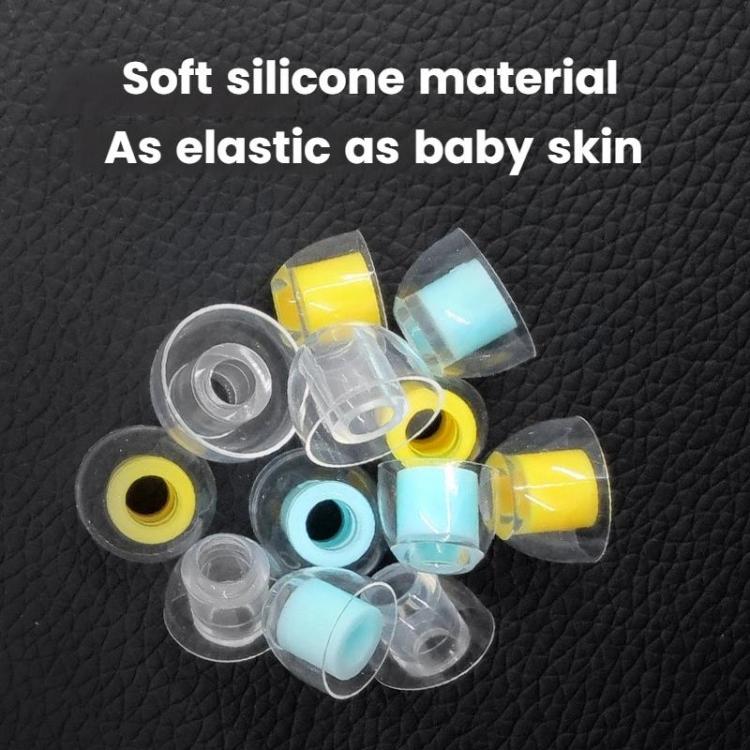 6pcs /Box Food Grade Liquid Silicone Ear Tips HIFI Earphones Earbuds(Transparent Yellow) - Anti-dust & Ear Caps by buy2fix | Online Shopping UK | buy2fix