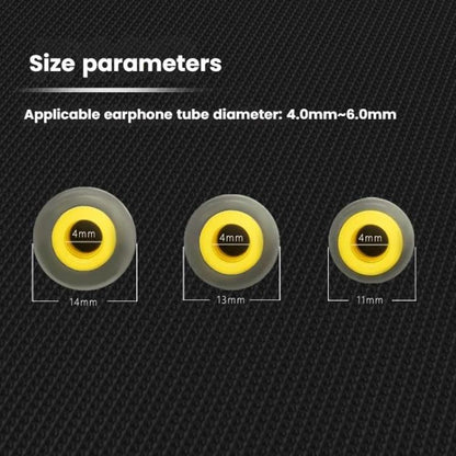 6pcs /Box Food Grade Liquid Silicone Ear Tips HIFI Earphones Earbuds(Transparent Yellow) - Anti-dust & Ear Caps by buy2fix | Online Shopping UK | buy2fix