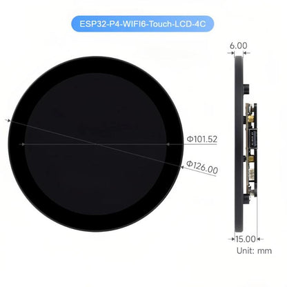 WAVESHARE 31523 ESP32-P4 Touch Circular LCD Screen Development Board, Spec: 4 inch - LCD & LED Display Module by WAVESHARE | Online Shopping UK | buy2fix