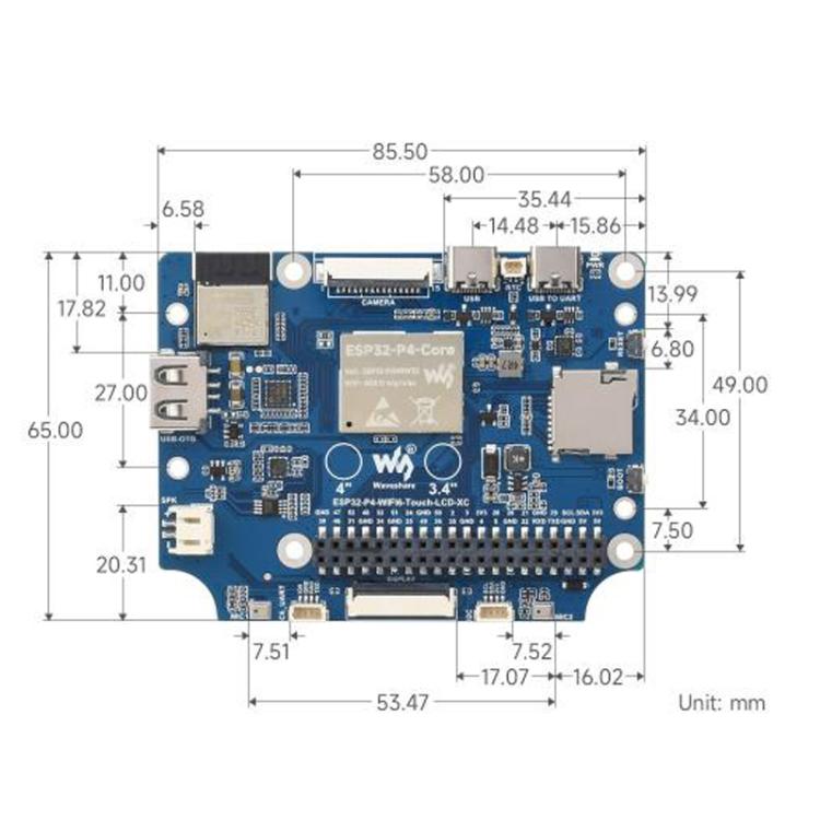 WAVESHARE 31523 ESP32-P4 Touch Circular LCD Screen Development Board, Spec: 4 inch - LCD & LED Display Module by WAVESHARE | Online Shopping UK | buy2fix