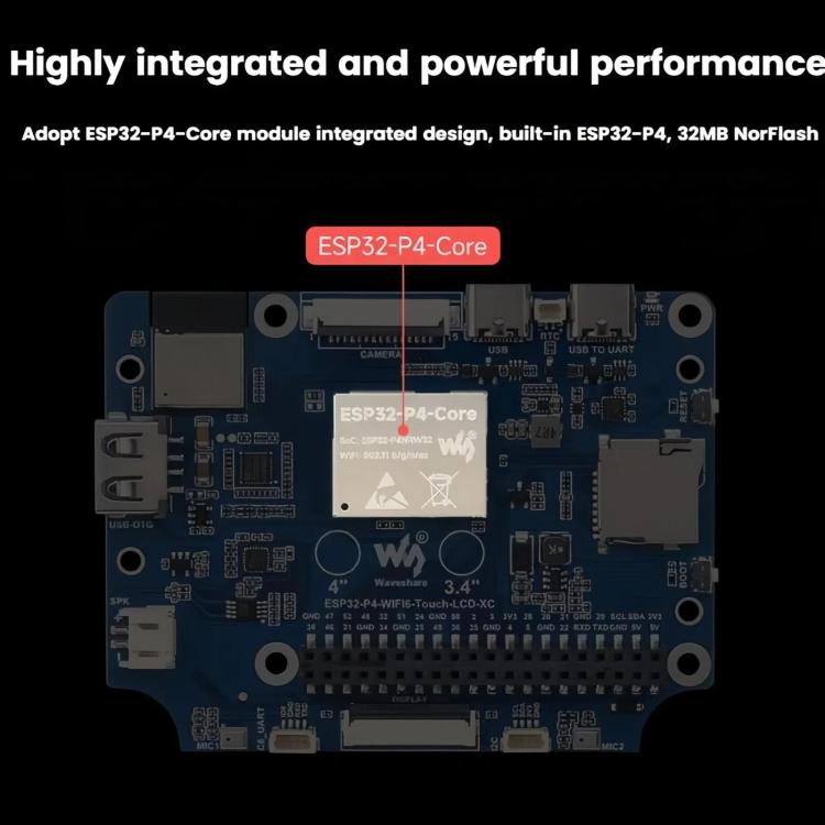 WAVESHARE 31523 ESP32-P4 Touch Circular LCD Screen Development Board, Spec: 4 inch - LCD & LED Display Module by WAVESHARE | Online Shopping UK | buy2fix