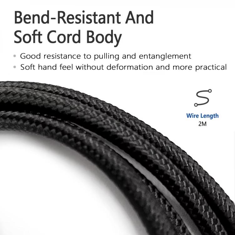 Dual Plug 2m Tuning Edition Headphone Cable For Sennheiser GAME ONE / GAME ZERO / PC 373D / GSP350 / GSP500 / GSP600 - Headset Accessories by buy2fix | Online Shopping UK | buy2fix