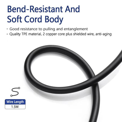 1.5m Mini Pin USB TPE Earphone Cable For SteelSeries Arctis Prime / 3 / 5 / 7 / Pro - Headset Accessories by buy2fix | Online Shopping UK | buy2fix