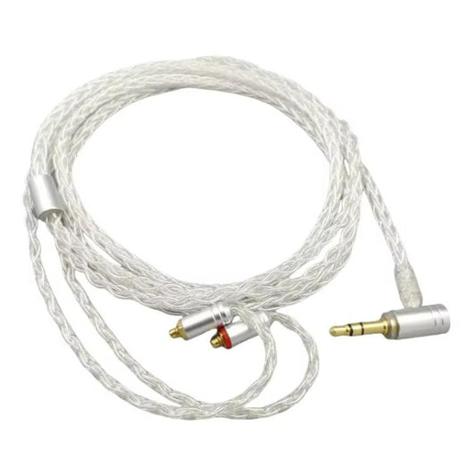 1.2m 8 Core Single Crystal Copper Silver Plated MMCX Headphone Upgrade Cable, For Shure SE215 / SE535 / SE846 / UE900, Color: Transparent 3.5mm Stereo - Headset Accessories by buy2fix | Online Shopping UK | buy2fix