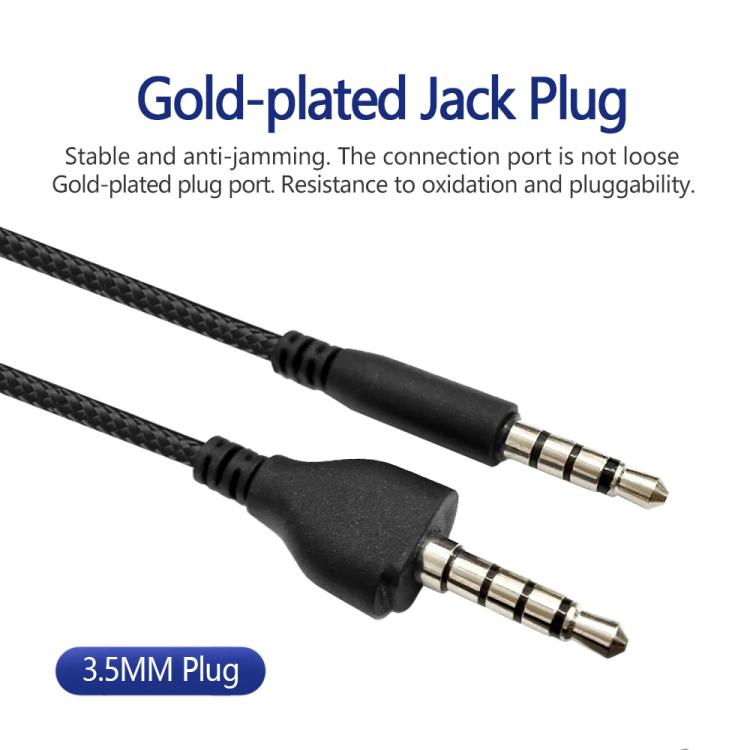 For Alienware AW920H Gaming Headset Cable Audio Microphone Cable, Length: 1.8m(Black) - Headset Accessories by buy2fix | Online Shopping UK | buy2fix